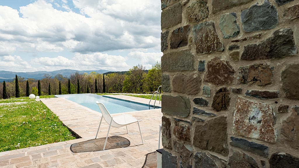villa di torre einblick auf den pool