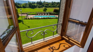 Ausblick Zum Pool Toskana