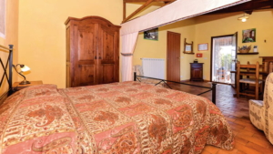 Ferienhaus Poderebello Pitigliano Schlafzimmer