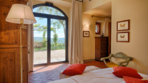 ferienwohnung la rosa weingut chianti schlafzimmer