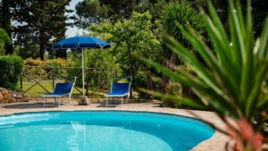 ferienwohnung marrucheti due tre pool mit sonnenliegen
