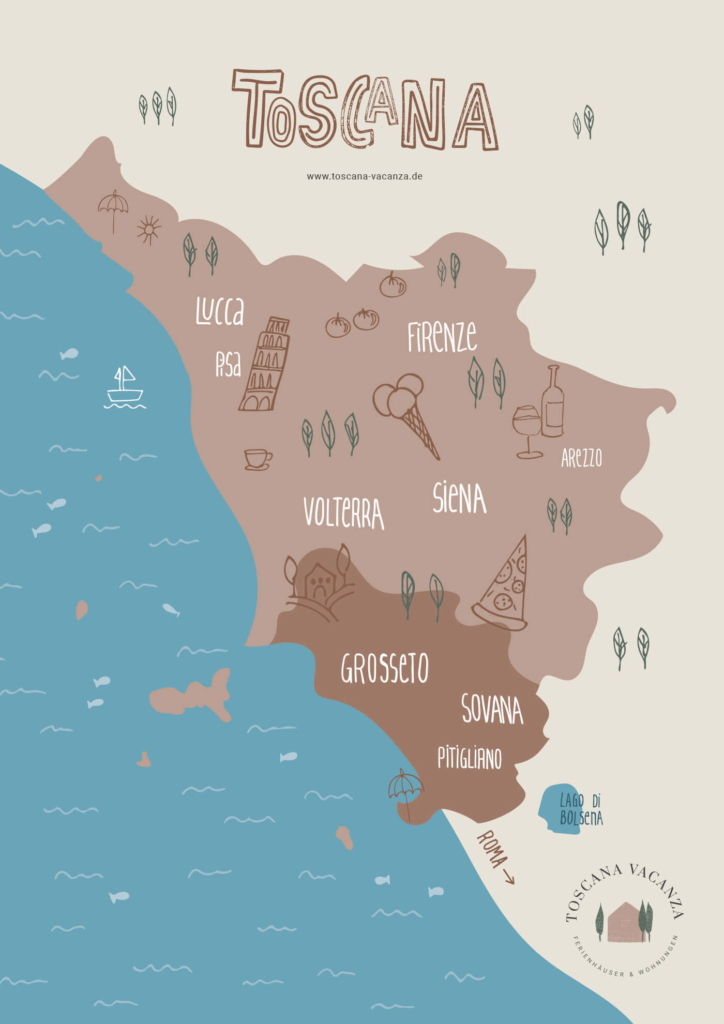 landkarte toskana maremma