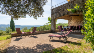villa chianti terrasse ausblick