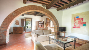 villa della pace chianti toskana erdgeschoss wohnbereich