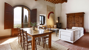 villa della pace chianti toskana erste etage wohnzimmer