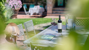 villa la casina garten details toskana