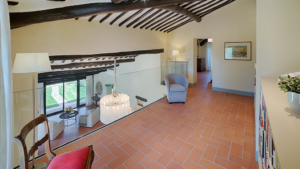 villa la casina wohnraum mit kamin